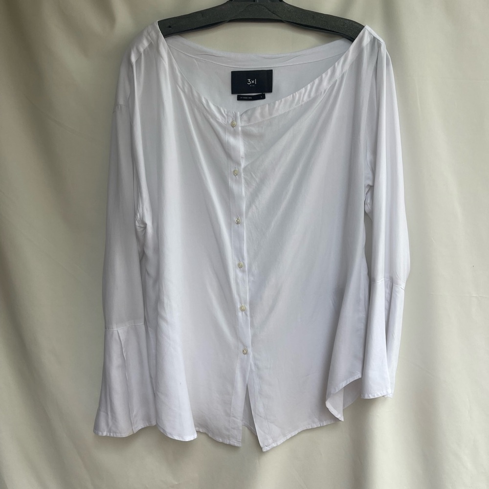 3x1 dress shirt size L white made in US new without tag